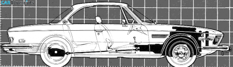 1971 BMW E9 3.0CS Coupe blueprint