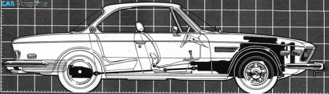 1973 BMW E9 3.0CS Coupe blueprint