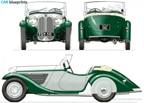 1934 BMW 315 Roadster blueprint