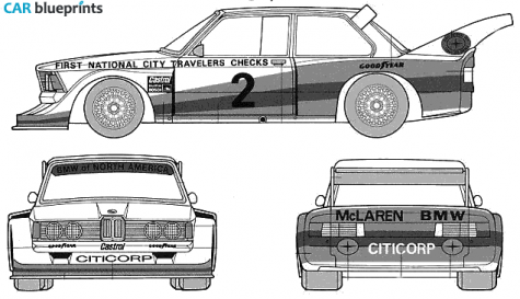 1977 BMW 3-Series E21 320i Racing Coupe blueprint