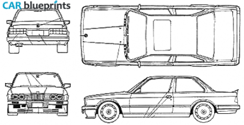 1982 BMW 3-Series E30 320i Coupe blueprint