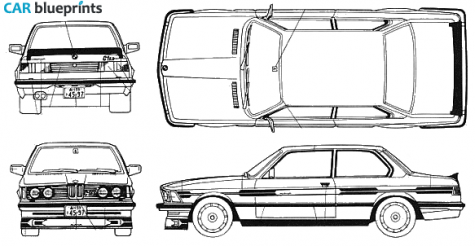 1981 BMW 3-Series E30 323i Alpina C1 Coupe blueprint