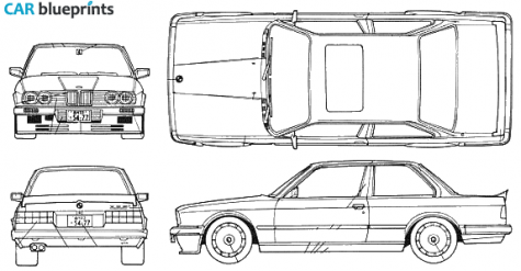 1988 BMW 3-Series E30 325i Coupe blueprint