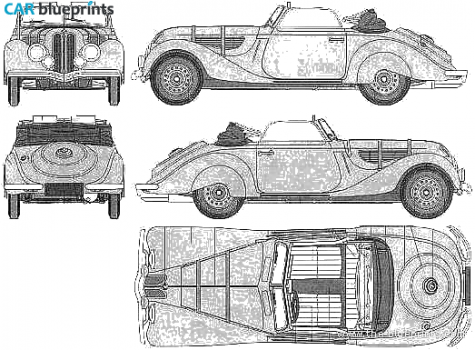 1939 BMW 327 Cabriolet blueprint