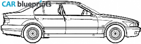 1995 BMW 5-Series E39 Mk IV Sedan blueprint