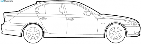 2009 BMW 5-Series E60 Sedan blueprint