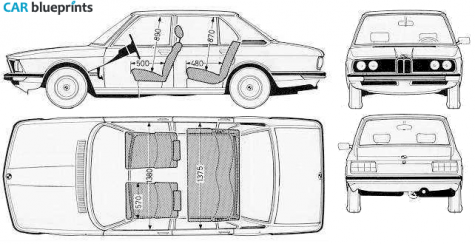 1972 BMW 5-Series E12 Sedan blueprint