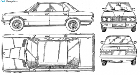 1981 BMW 5-Series E28 Sedan blueprint