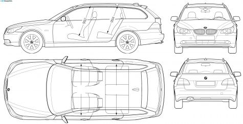 2004 BMW 5-Series E61 Touring Wagon blueprint