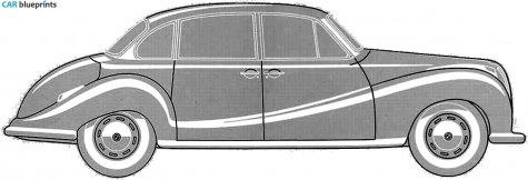 1957 BMW 502 Sedan blueprint