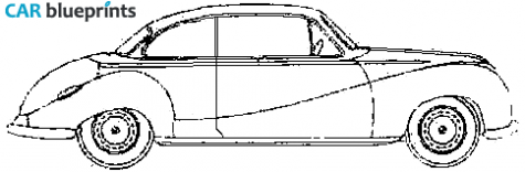 1955 BMW 502 Coupe blueprint