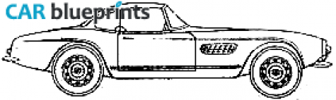 1957 BMW 507 TS Cabriolet blueprint