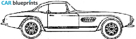 1957 BMW 507 TS Coupe blueprint