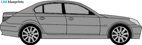 2003 BMW 5-Series E60 520i Sedan blueprint