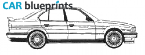 1987 BMW 5-Series E34 535i Sedan blueprint