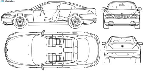 2004 BMW 6-Series E63 Coupe blueprint