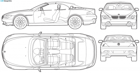 2004 BMW 6-Series E64 Cabriolet blueprint