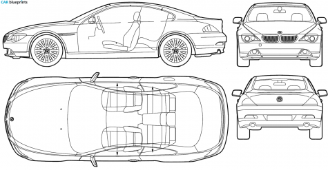 2004 BMW 6-Series E63 Coupe blueprint