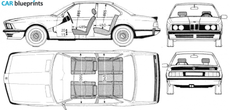 1976 BMW 6-Series E24 Coupe blueprint