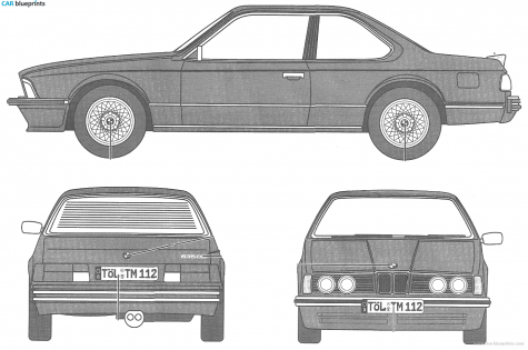 1987 BMW 635 CSi Coupe blueprint