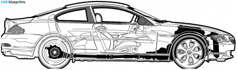 2004 BMW 6-Series E63 645i Coupe blueprint