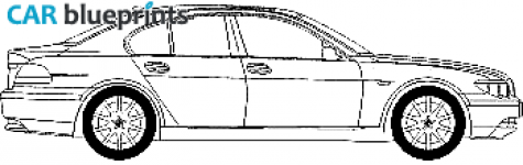 2004 BMW 7-Series E65 Mk IV Sedan blueprint