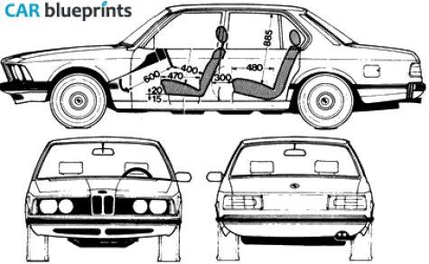 1981 BMW 7-Series E23 728i Sedan blueprint