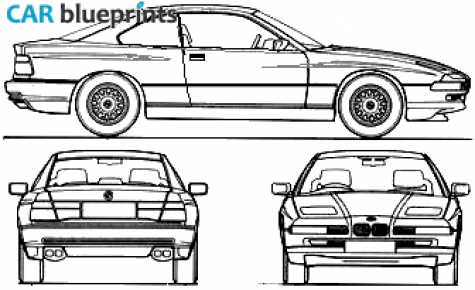 1996 BMW 8-Series E31 Coupe blueprint