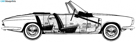 1967 BMW Glas 1600GT Cabriolet blueprint