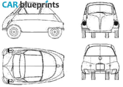 1955 BMW Isetta Coupe blueprint