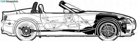 2007 BMW M Roadster E85 Cabriolet blueprint