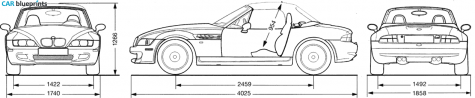 1998 BMW M Roadster E36/7 Cabriolet blueprint