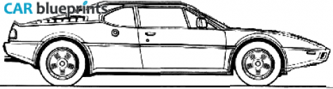 1978 BMW M1 Coupe blueprint