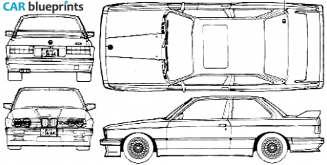 1988 BMW M3 E30 Coupe blueprint