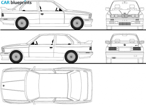 1988 BMW M3 E30 Coupe blueprint