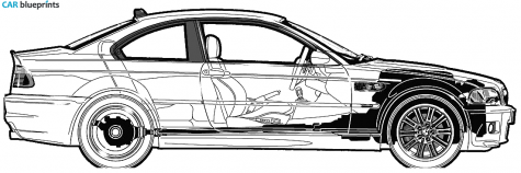 2000 BMW M3 E46 Coupe blueprint