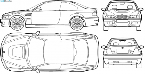 2004 BMW M3 E46 Coupe blueprint