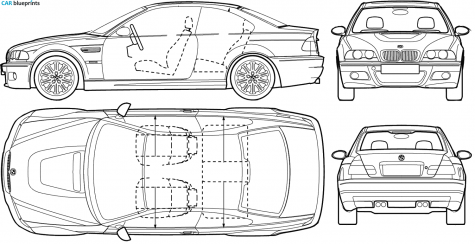 2000 BMW M3 E46 Coupe blueprint