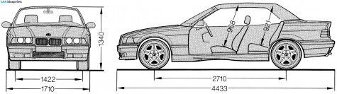 1998 BMW M3 E36 Cabriolet blueprint