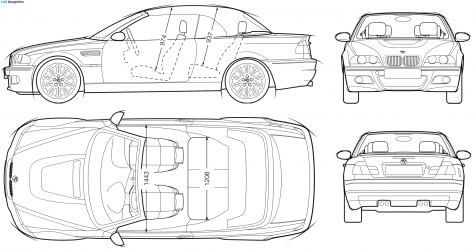 2004 BMW M3 E46/C Cabriolet blueprint