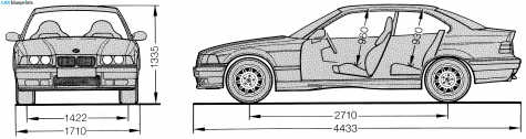 1992 BMW M3 E36 Coupe blueprint