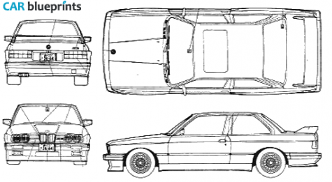 1986 BMW M3 E30 Coupe blueprint