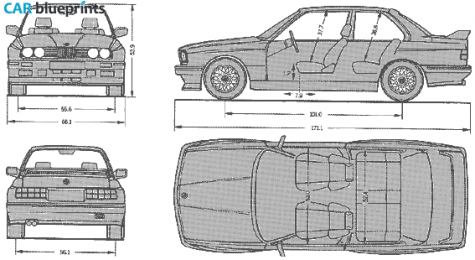 1986 BMW M3 E30 Coupe blueprint