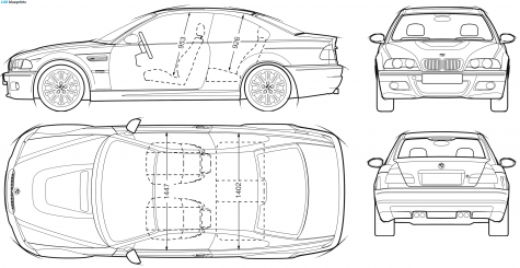 2000 BMW M3 E46 Coupe blueprint