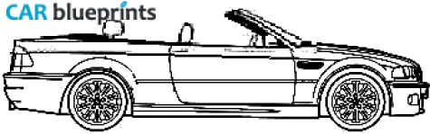 2001 BMW M3 E46 Convertible Cabriolet blueprint