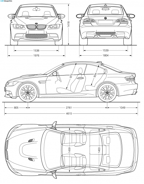 2008 BMW M3 E92 Coupe blueprint