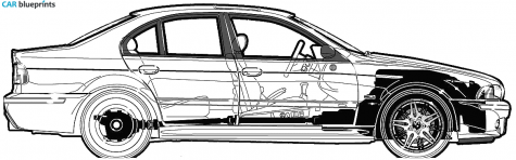 2002 BMW M5 E39 Sedan blueprint