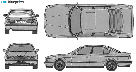 1989 BMW M5 E34 Sedan blueprint