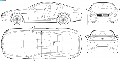 2005 BMW M6 E63 Coupe blueprint