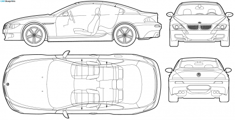 2006 BMW M6 E63 Coupe blueprint